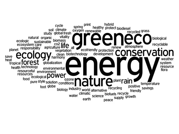 Ecología palabra nube — Foto de Stock