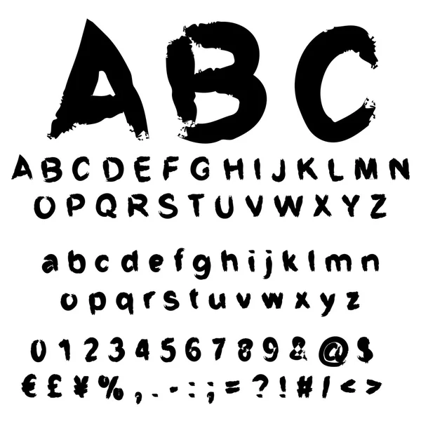 Zwarte verf van handgeschreven lettertype — Stockfoto