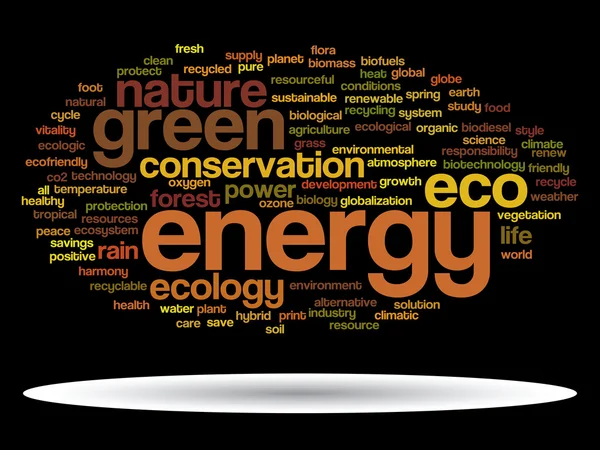 Ecología palabra nube — Foto de Stock