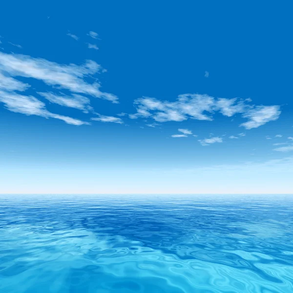 Meer Wasser Wellen und Himmel Wolkenlandschaft — Stockfoto