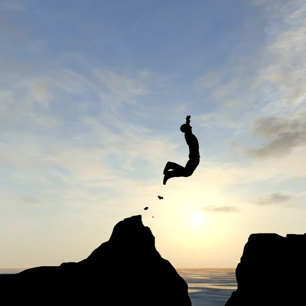 젊은 남자가 점프 — 스톡 사진