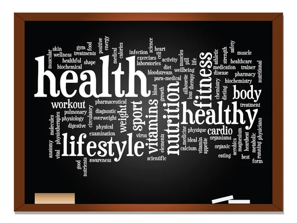 Gezondheid word cloud — Stockfoto