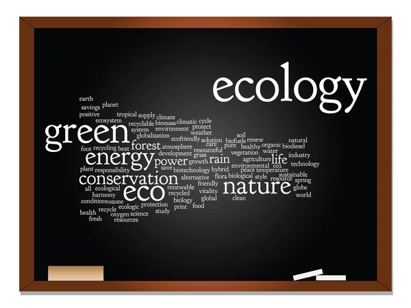 Ecologische woordwolk — Stockfoto