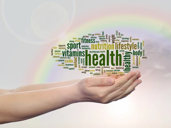 Gezondheid word cloud — Stockfoto