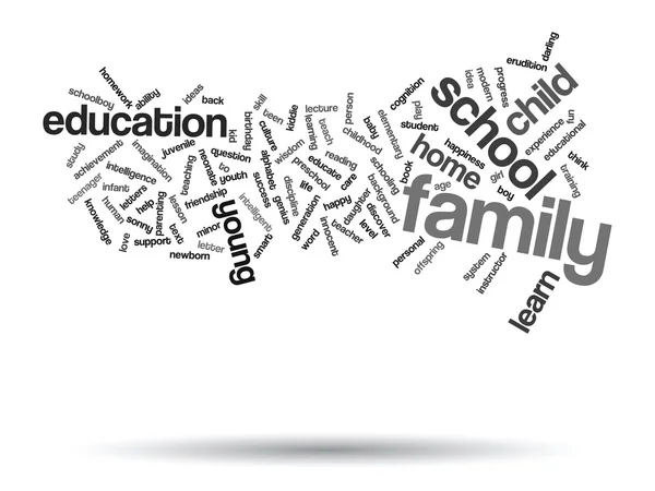 Family abstract word cloud — Stock Photo, Image