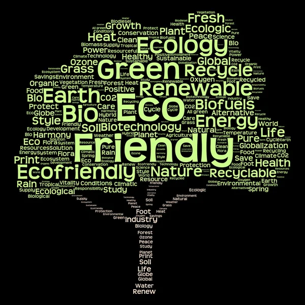 Testo energetico come wordcloud — Foto Stock