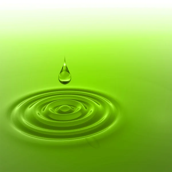 Drop vallen in water — Stockfoto