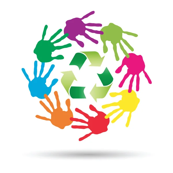 Fogalmi zöld recycle szimbólum — Stock Fotó