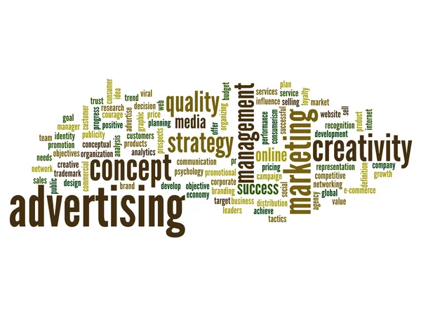 Reclame word cloud — Stockfoto