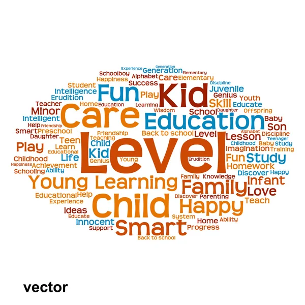 Konceptuella utbildning word cloud isolerade — Stock vektor