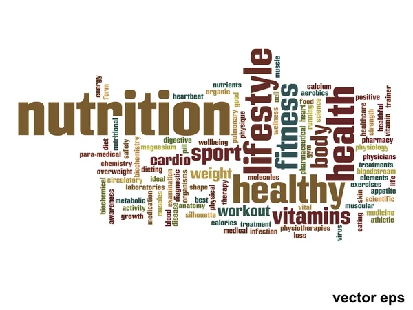 Konzeptionelle Gesundheitswortwolke — Stockvektor