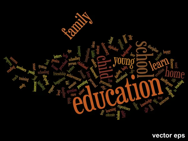 Conceptual education word cloud — Stock Vector