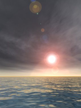 Güneş ile gündoğumu arka plan