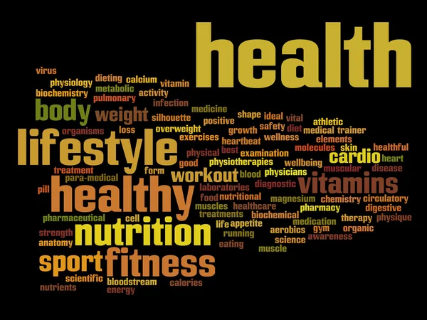 Abstracte gezondheid word cloud — Stockfoto