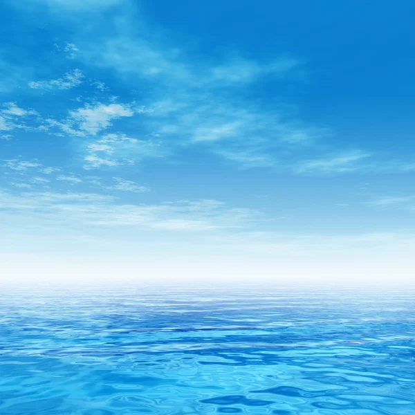 Океанські водні хвилі і небо — стокове фото