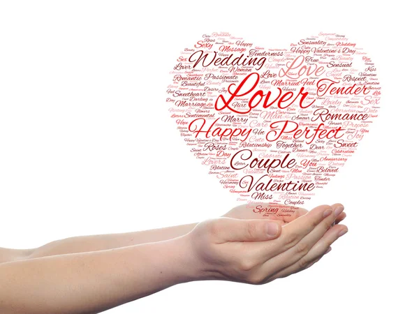 Valentinstag Wordcloud-Text — Stockfoto