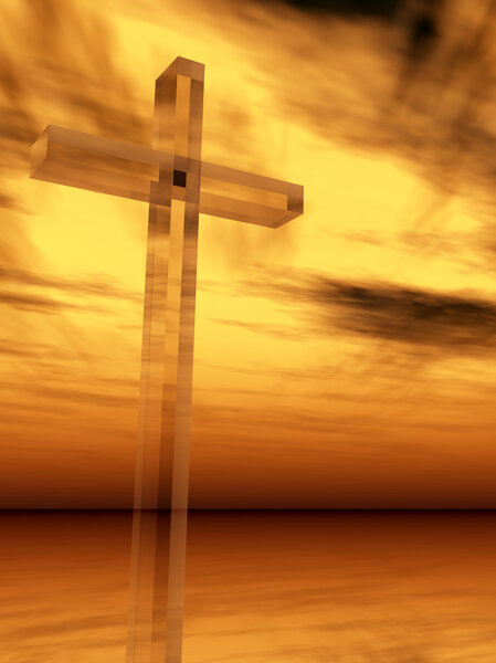 conceptual glass cross