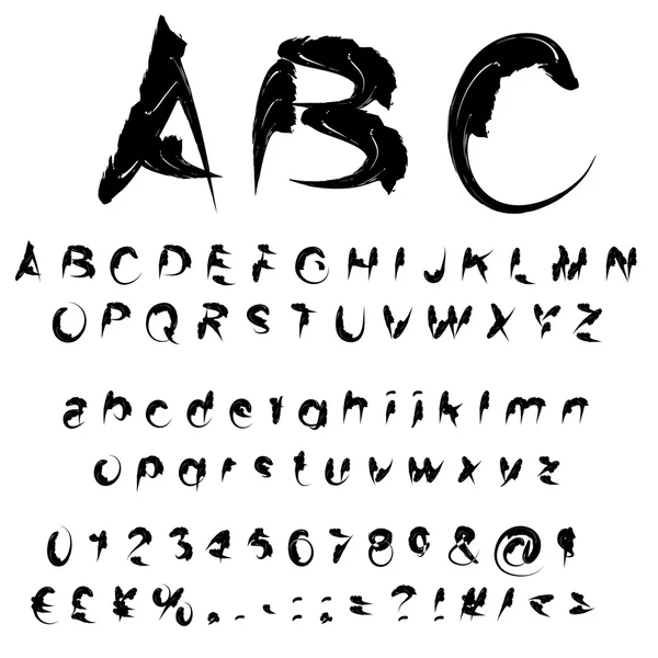 Μαύρη βαφή χειρόγραφη γραμματοσειρά — Φωτογραφία Αρχείου