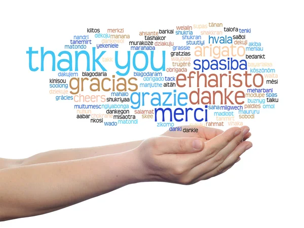 Abstract thank you word cloud — Stock Photo, Image