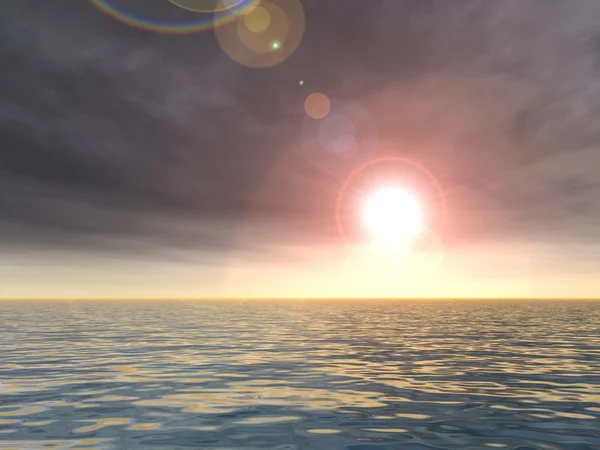 Sonnenaufgang Hintergrund mit der Sonne — Stockfoto