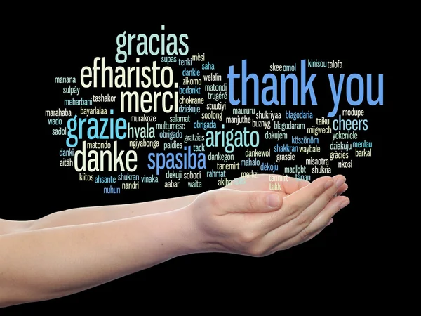 Abstract thank you word cloud — Stock Photo, Image