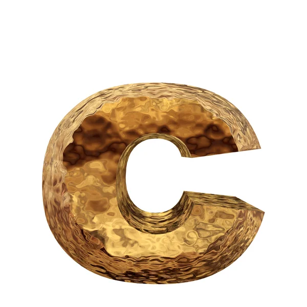 Shiny gold golden metal font — Stock Photo, Image