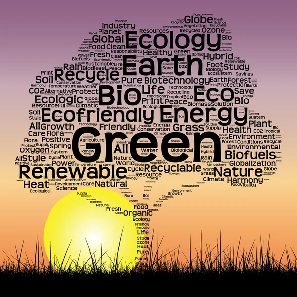 Ecology text word cloud — Stock Photo, Image