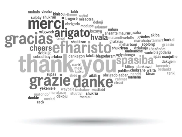 Dank u word cloud — Stockfoto