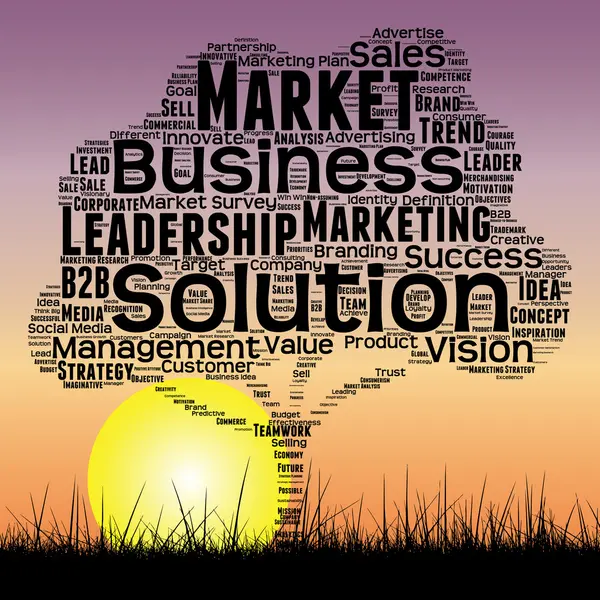 Business boom en gras word cloud — Stockfoto