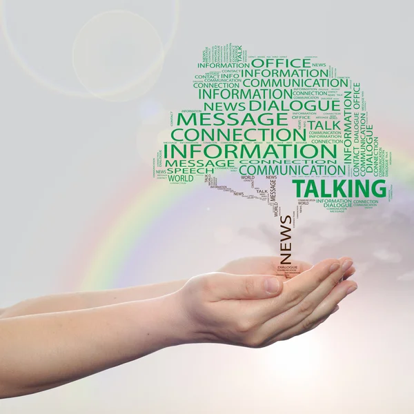 Neem contact op met word cloud — Stockfoto