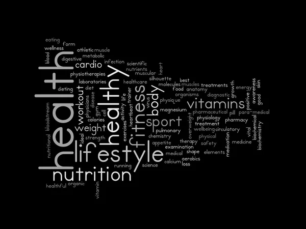 Abstracte gezondheid word cloud — Stockfoto