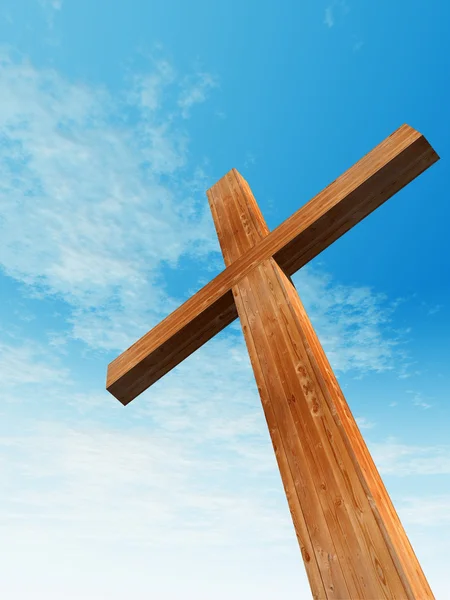 Концептуальні деревини хрест — стокове фото