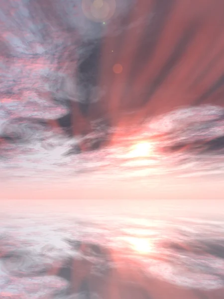 Su ve gökyüzünün yansıması — Stok fotoğraf
