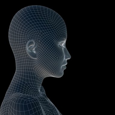  Tel kafes genç kadın yüzü 