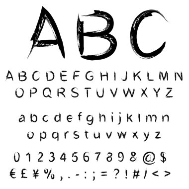 siyah karalama boya yazı tipi