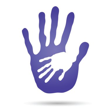  Anne ve çocuk el parmak 