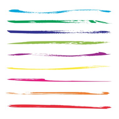  çok renkli boya fırça darbeleri 