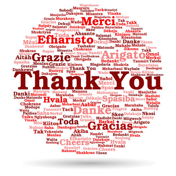 Абстрактное "спасибо" облаку слов
