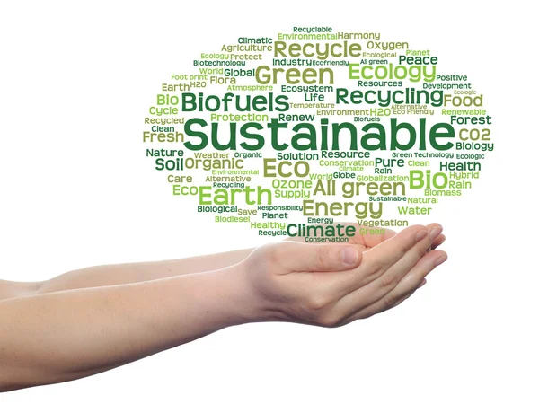 Ecologie, instandhouding word cloud — Stockfoto