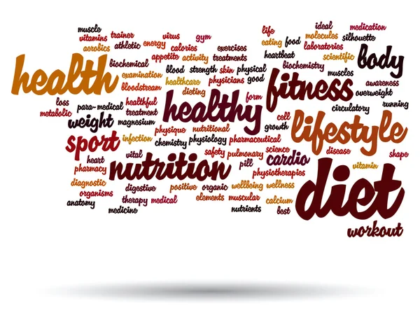 Health diet word cloud — Stock Photo, Image