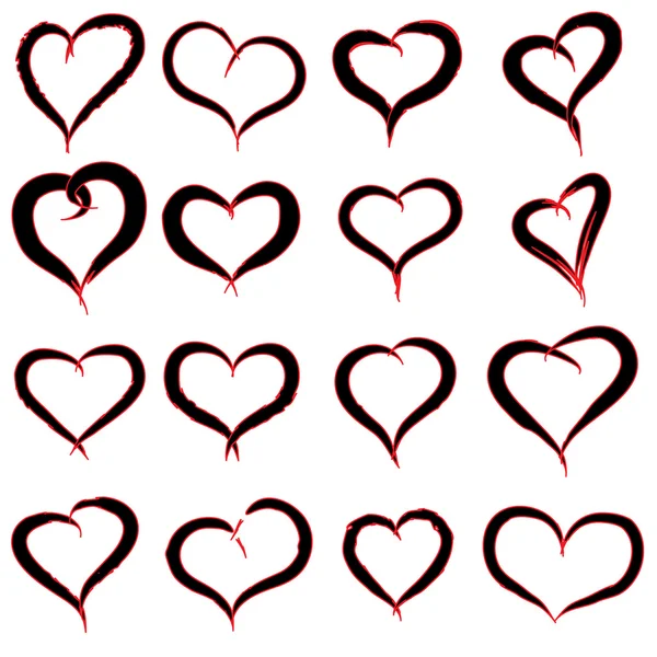 Formas de corazón pintado — Foto de Stock