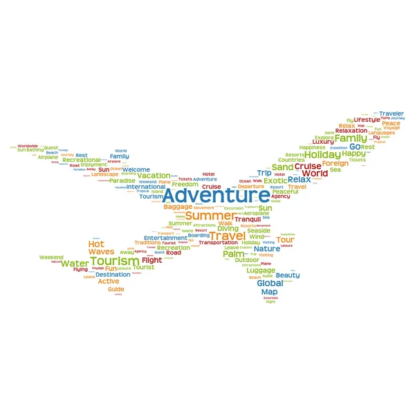 Tourism word cloud — Stock Photo, Image