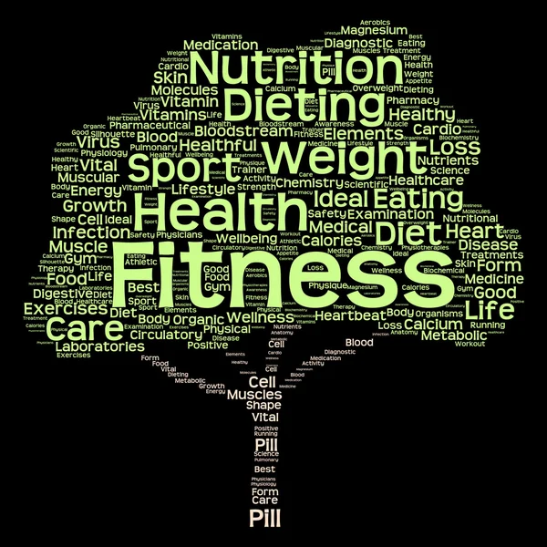 Diet green text word cloud — Stock Photo, Image