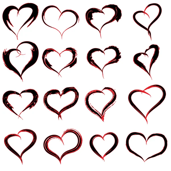 그린된 심장 모양 — 스톡 사진