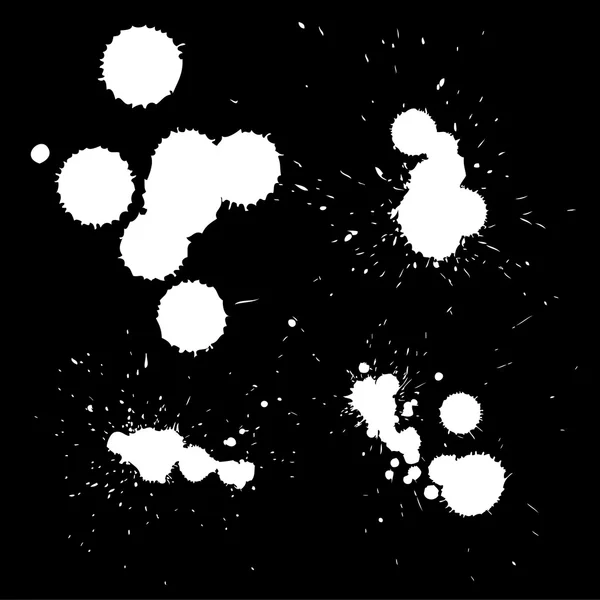White paint  spots silhouettes — Stock Photo, Image