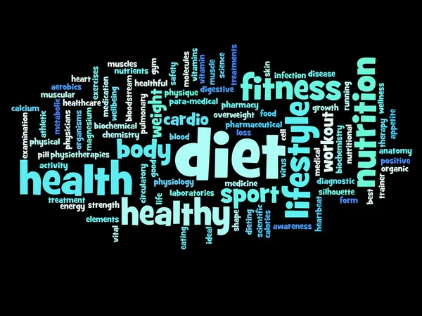 Abstracte gezondheid word cloud — Stockfoto