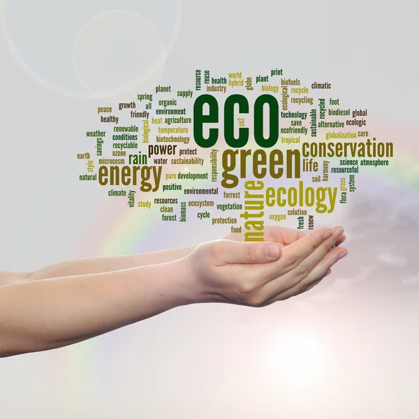 Ecologie, conserverings tekst — Stockfoto