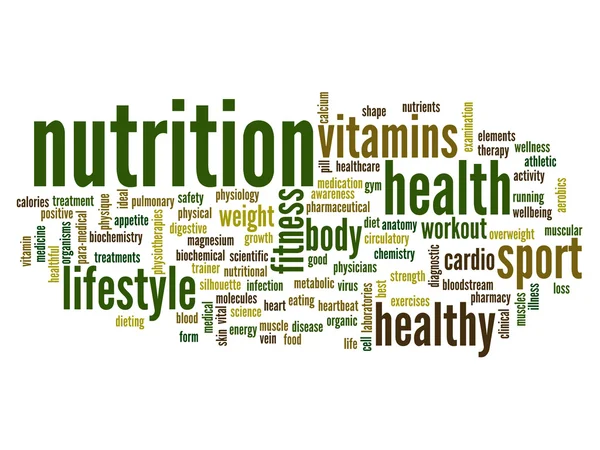 Nutrition word cloud — Stock Photo, Image