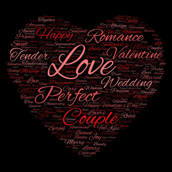 Valentine's Day wordcloud — Stock Photo, Image