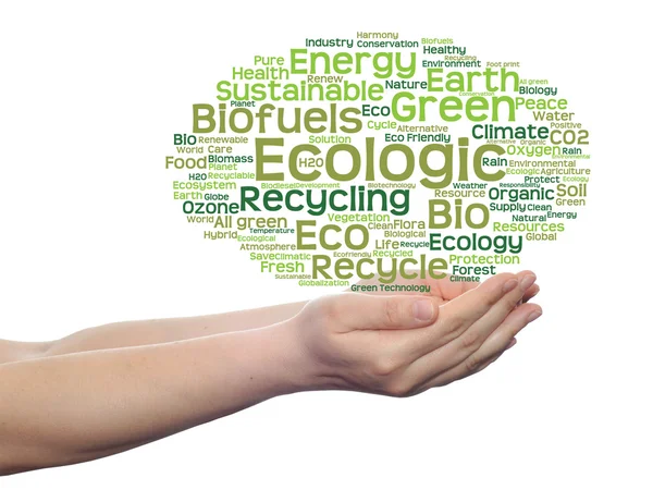 Ecologie, nuage de mots de conservation — Photo